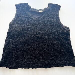 Merona Black Lace Sleeveless Tank Business Corpcore Women's 28W/38W